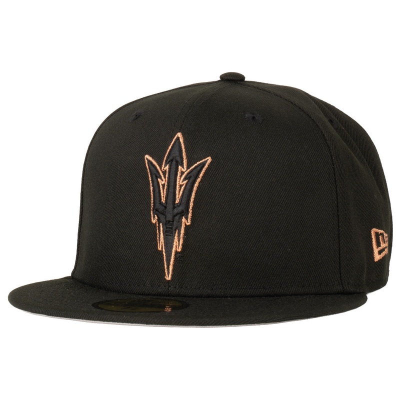 NCAA Arizona State Sun Devils New Era Copper Fork 59FIFTY Fitted Hat – Black