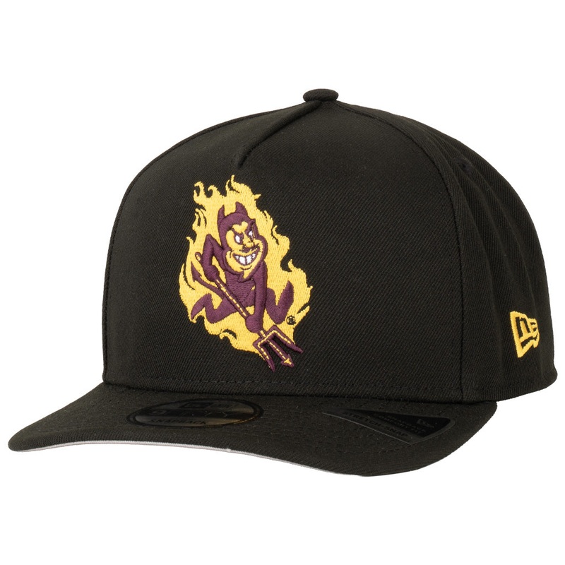 NCAA Arizona State Sun Devils New Era Sparky in Flames 9FIFTY A-Frame Snapback Hat – Black