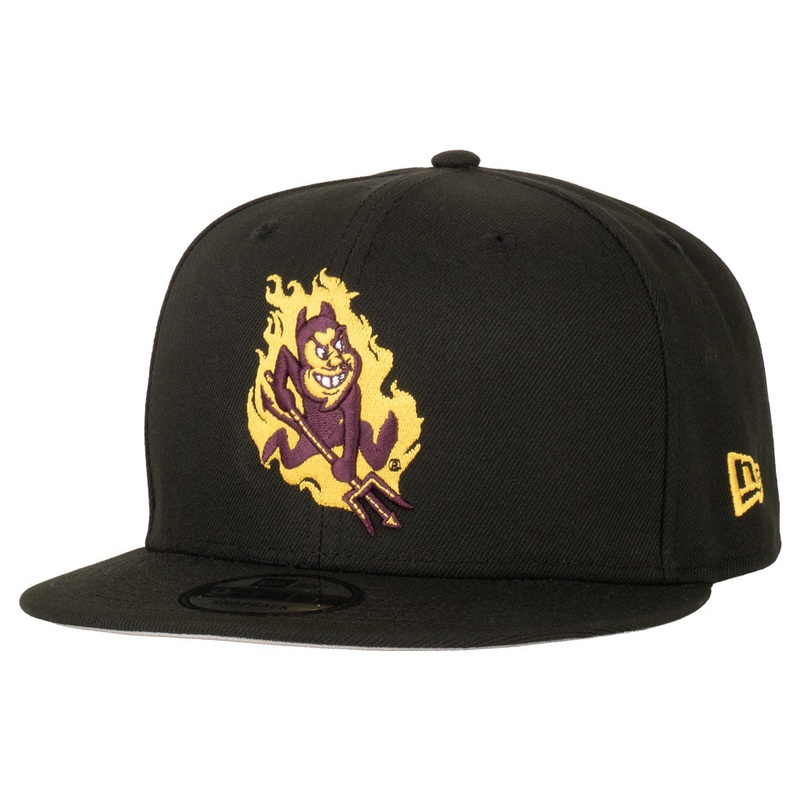 NCAA Arizona State Sun Devils New Era Sparky in Flames 9FIFTY Snapback Hat – Black