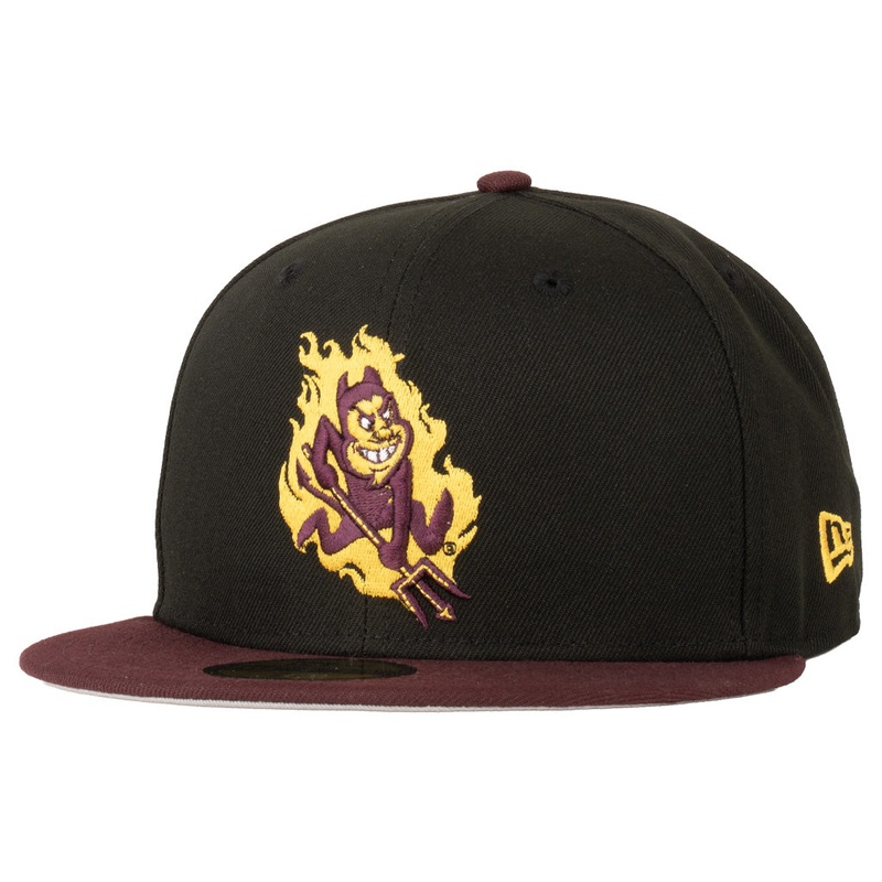 NCAA Arizona State Sun Devils New Era Two-Tone Sparky in Flames 59FIFTY Fitted Hat – Black