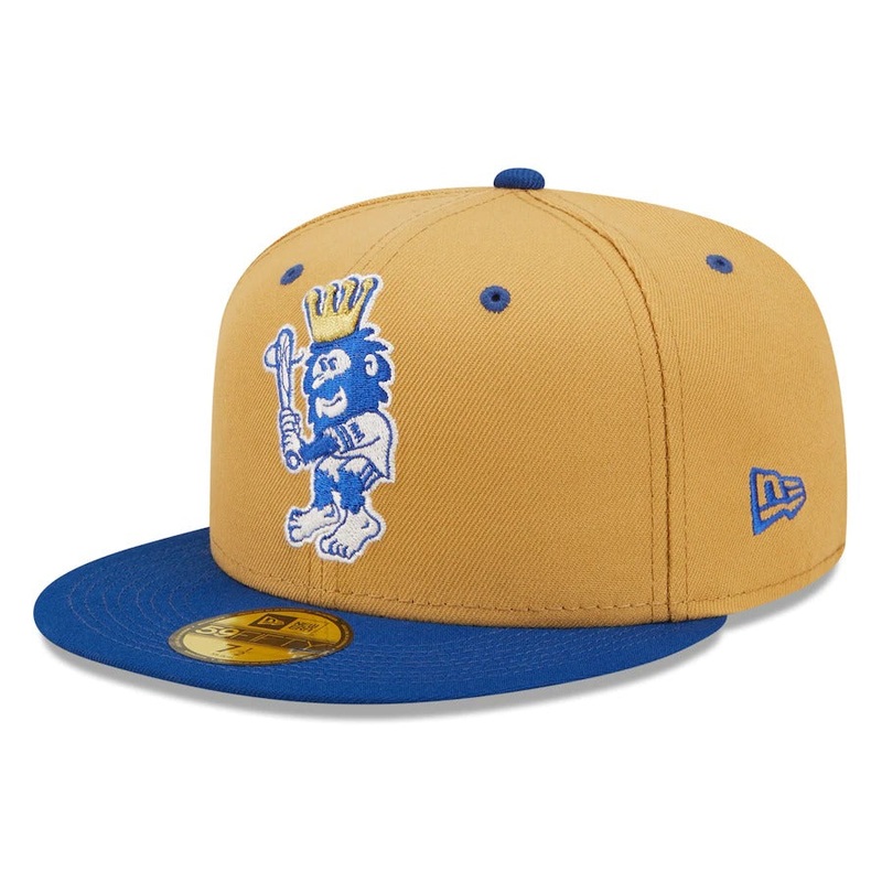 New Era Northwest Arkansas Naturals Khaki/Blue Fauxback Theme Night 59FIFTY Fitted Hat