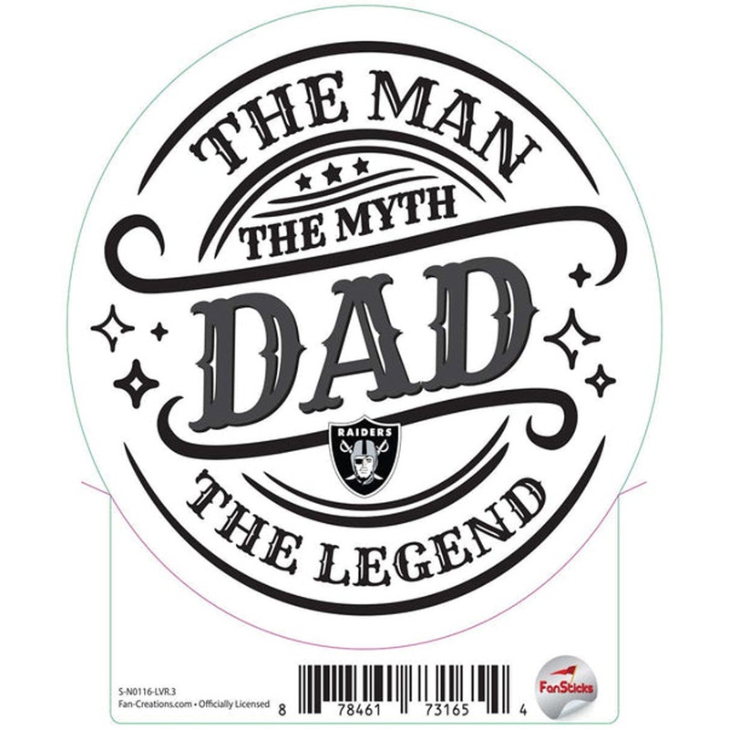 NFL Las Vegas Raiders Fan Creations The Man The Myth Sticker