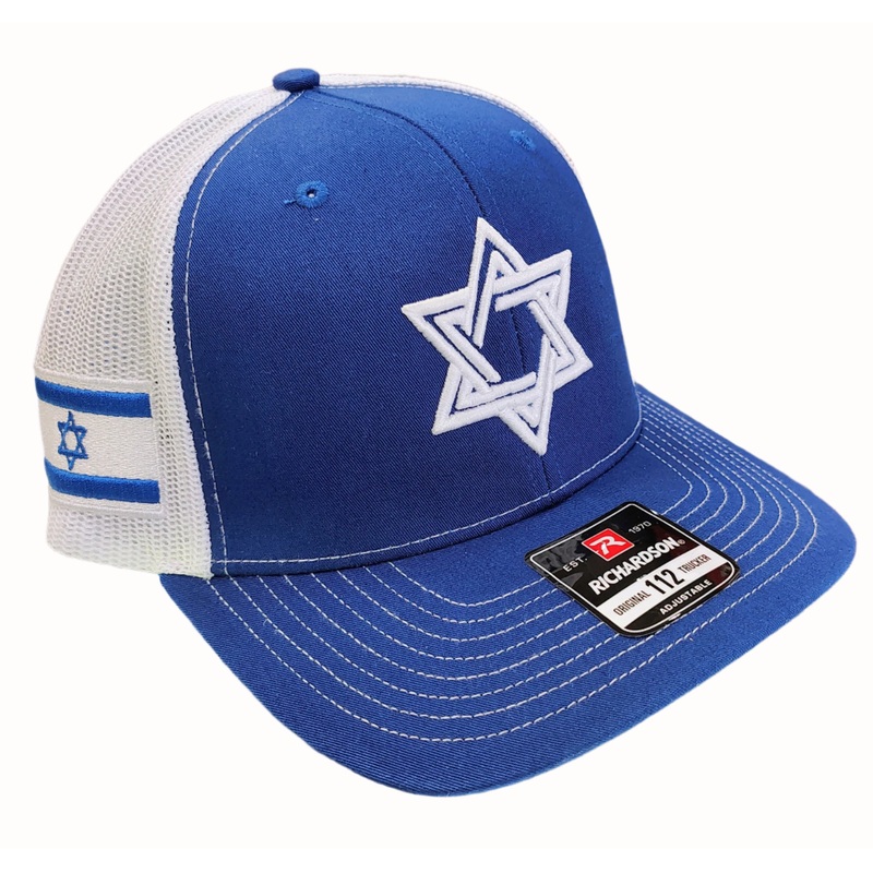 Trucker Mesh Hat with Embroidered Star of David