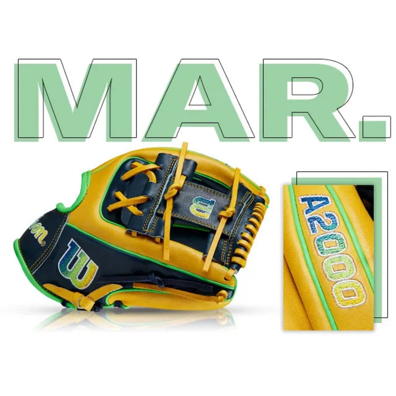 Wilson A2000 GOTM MAR 2023 Yellow Green