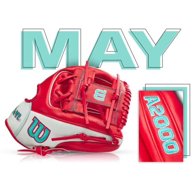 Wilson A2000 GOTM MAY 2023 Red Teal