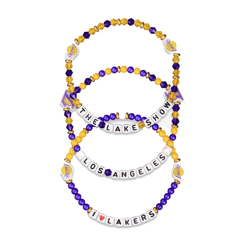 NBA Los Angeles Lakers FOCO 3-Pack Friendship Bracelet