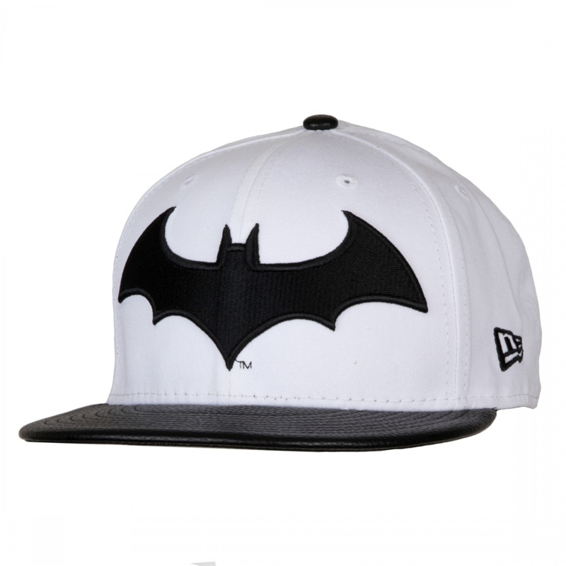 New Era Batman Minimalist Symbol White w/Pebbled Undervisor 59FIFTY Fitted Hat