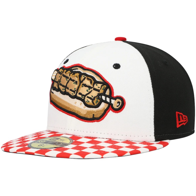 New Era Binghamton Rumble Ponies White/Black/Red Theme Night 59FIFTY Fitted Hat
