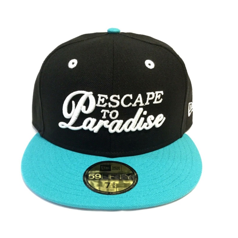 New Era x Fitted Hawaii ‘Escape to Paradise’ Black/Teal 59FIFTY Fitted Hats