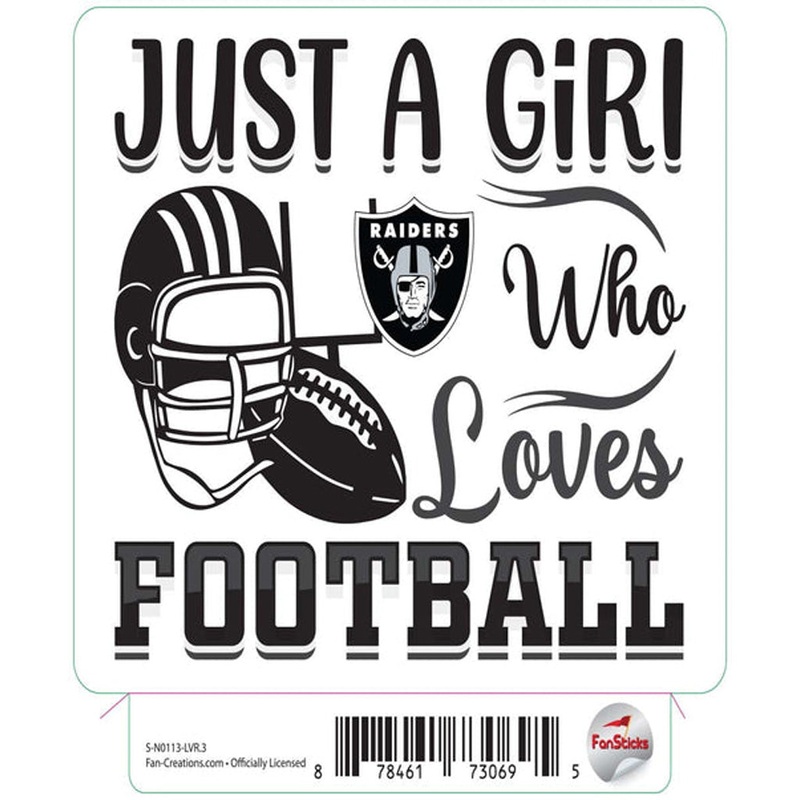 NFL Las Vegas Raiders Fan Creations Just a Girl Sticker