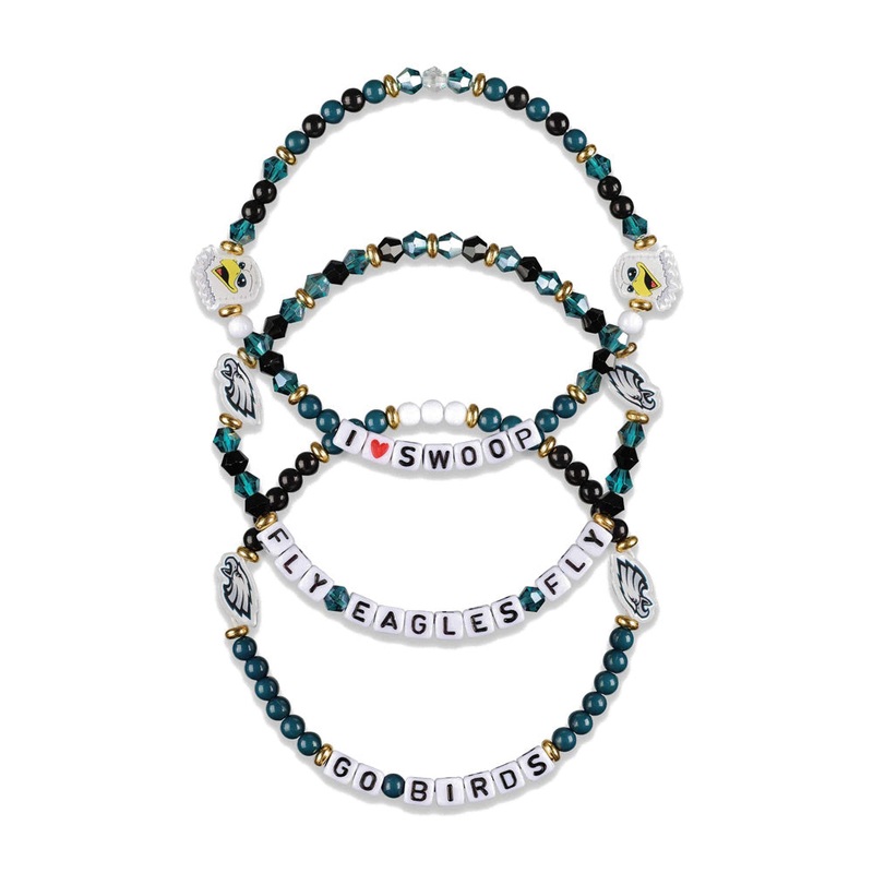 NFL Philadelphia Eagles FOCO 3-Pack Friendship Bracelet