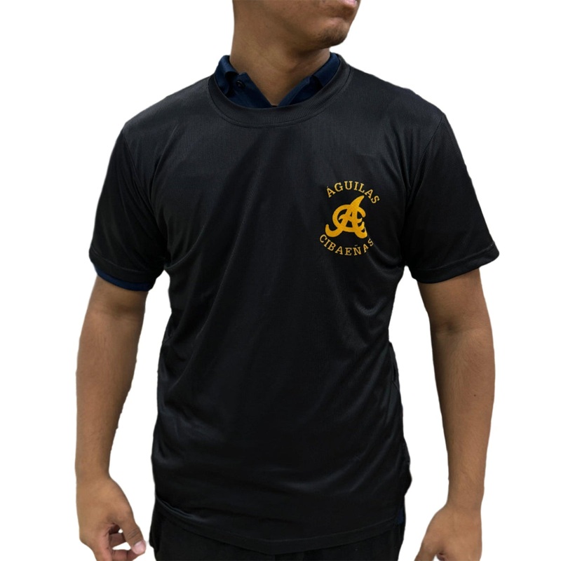 Official Aguilas Cibaeas Black T-Shirt – Left Chest Logo