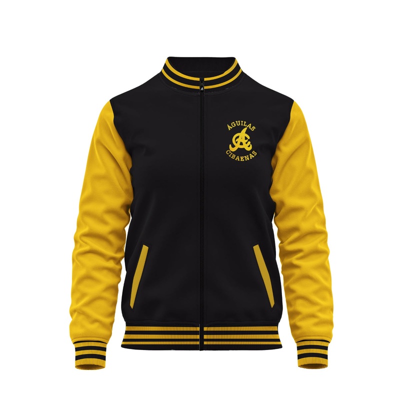 OFFICIAL – Arrieta Aguilas Cibaenas Black Jacket with Yellow Sleeves