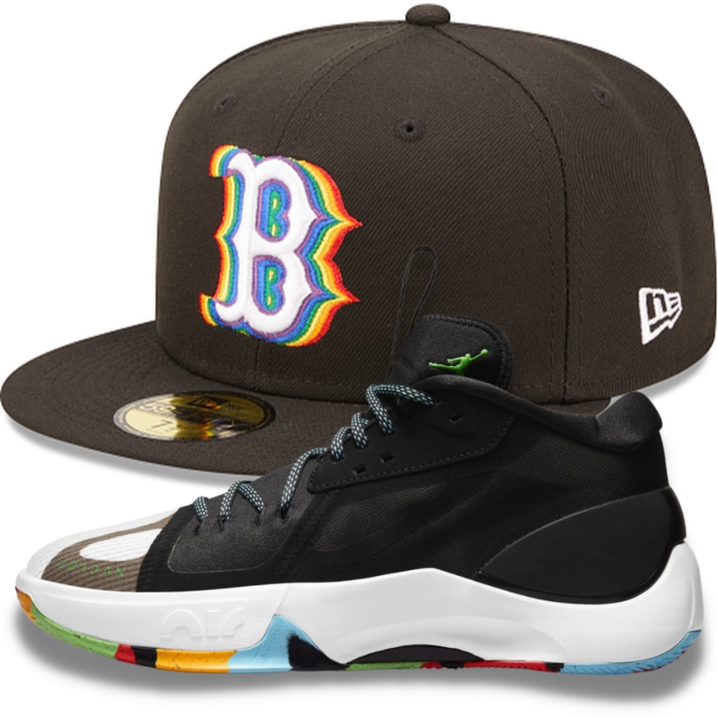 New Era Prismatic Fitted Hats w/ Air Jordan Jordan Zoom Separate ‘Black Multi’