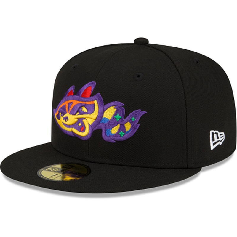 New Era  Rocket City Trash Pandas Pitch Black 2022 59FIFTY Fitted Hat