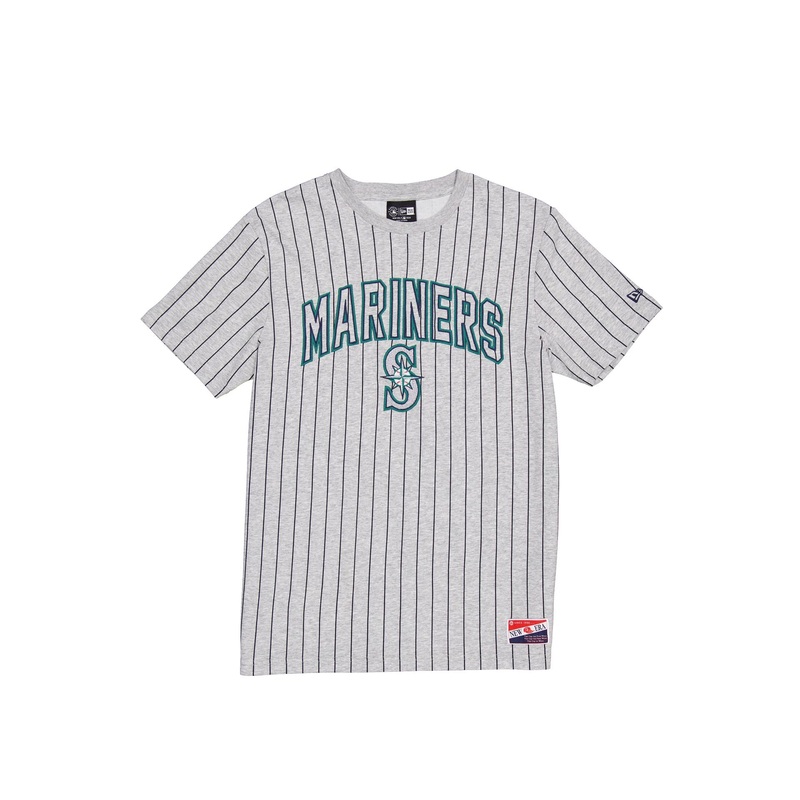 Seattle Mariners Throwback Gray Pinstripe T-Shirt
