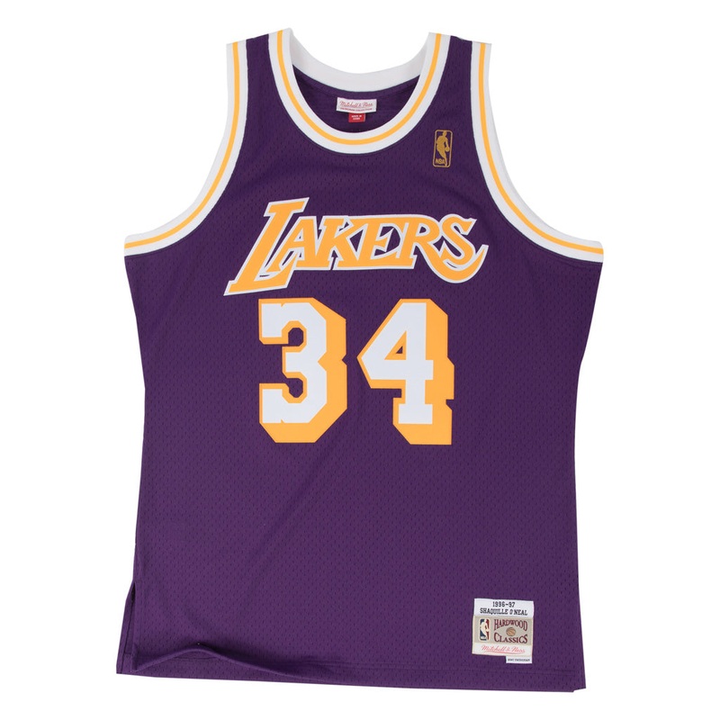 NBA Los Angeles Lakers Shaquille O’Neal Mitchell & Ness ’96 Retro Swingman Jersey