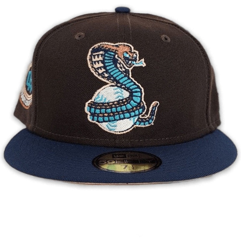 New Era Kissimmee Cobras Brown/Navy Blue Hometown Collection 59FIFTY Fitted Hat