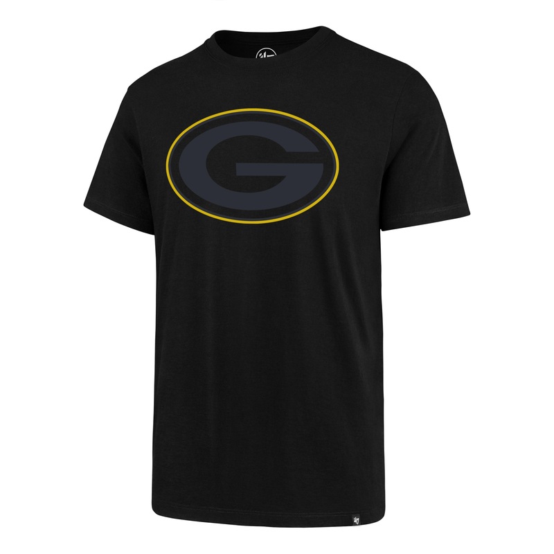 NFL Green Bay Packers ’47 Pop Imprint Super Rival T-Shirt – Black
