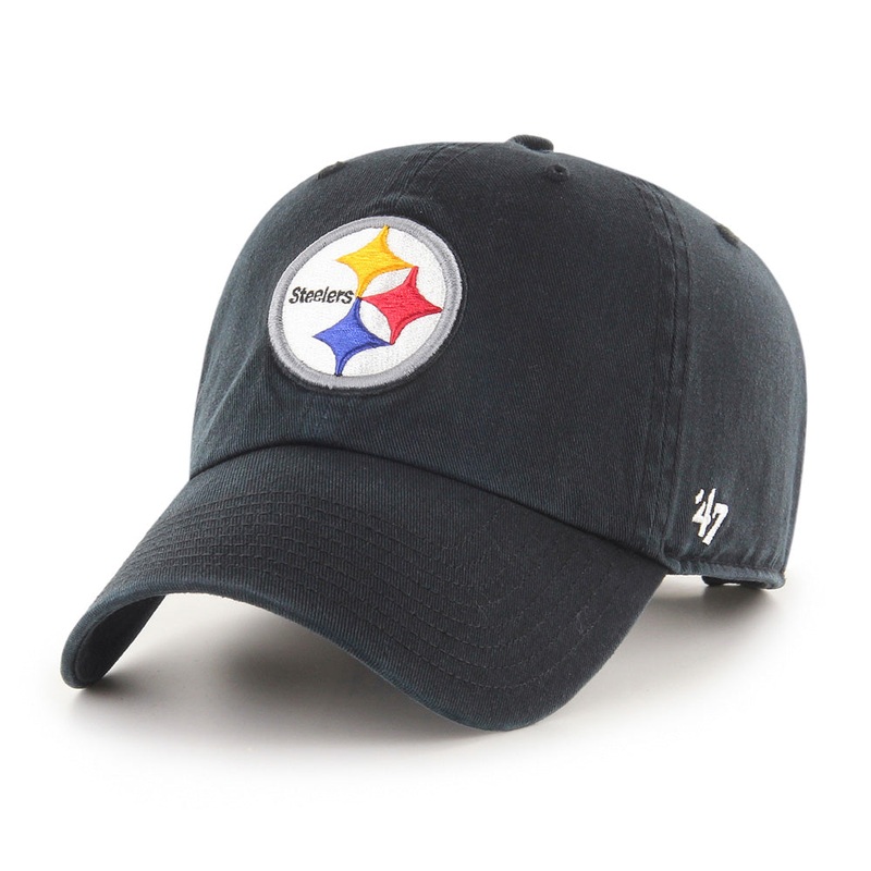NFL Pittsburgh Steelers ’47 Brand Clean Up Adjustable Hat – Black