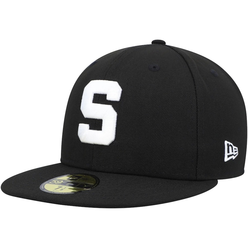 New Era Michigan State Spartans Black & White 59FIFTY Fitted Hat