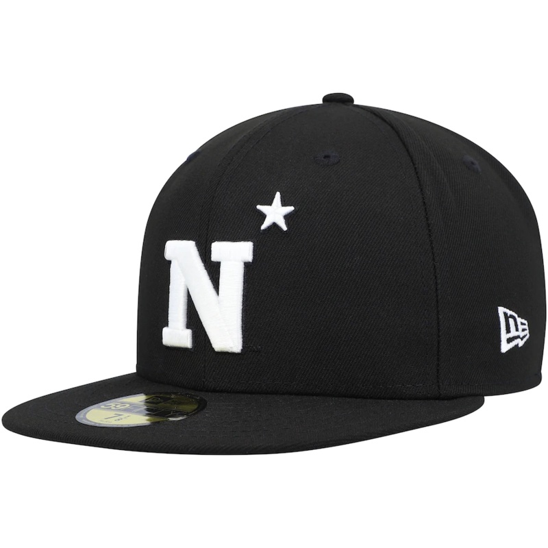 New Era Navy Midshipmen Black & White 59FIFTY Fitted Hat