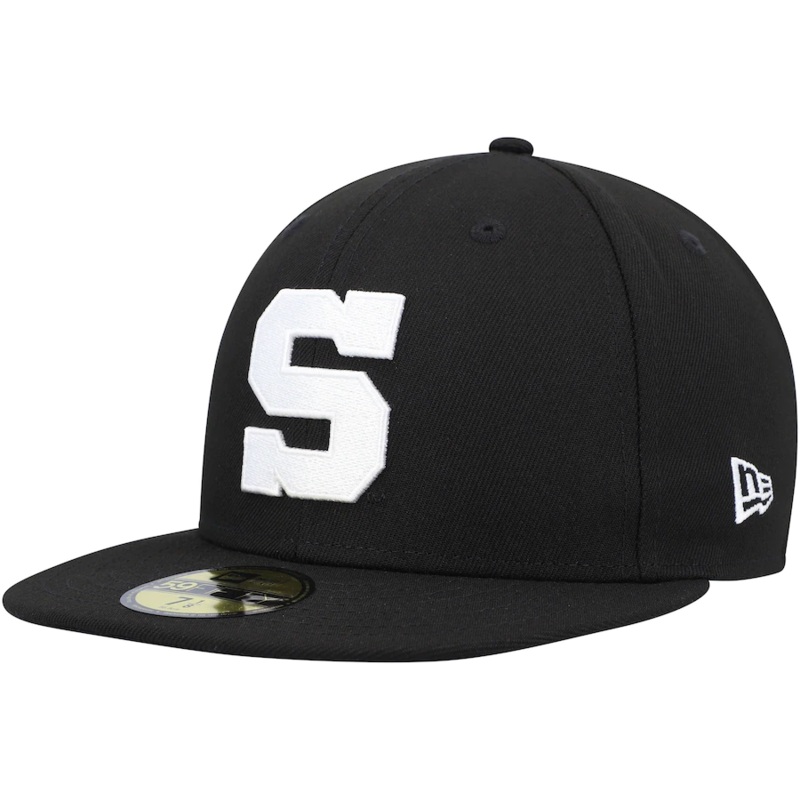 New Era Penn State Nittany Lions Black & White 59FIFTY Fitted Hat