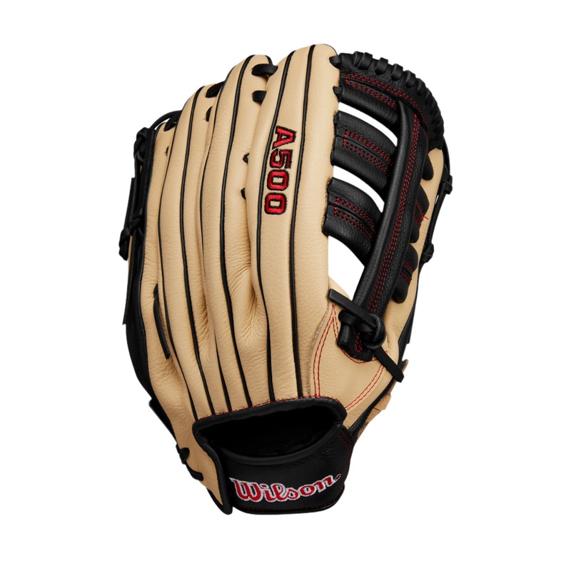 Wilson A500 12.5″ Youth Outfield Baseball Glove  Top Grain Leather, Quick-Fit Wrist