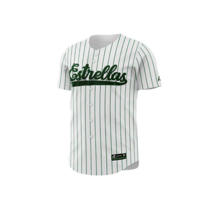 2024 – 2025 OFFICIAL Estrellas Orientales Full Button Jersey – Pinstripe