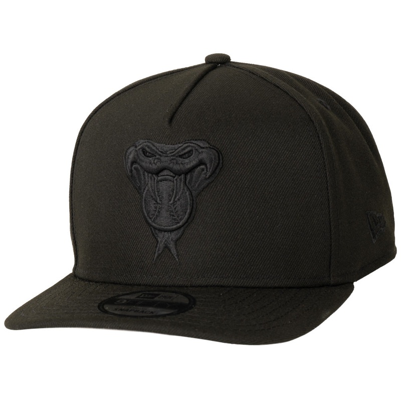 MLB Arizona Diamondbacks Black On Black Snakehead 9FIFTY A-Frame Snapback Hat