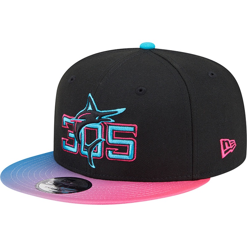 MLB Miami Marlins New Era 2025 City Connect 9FIFTY Snapback Hat – Black