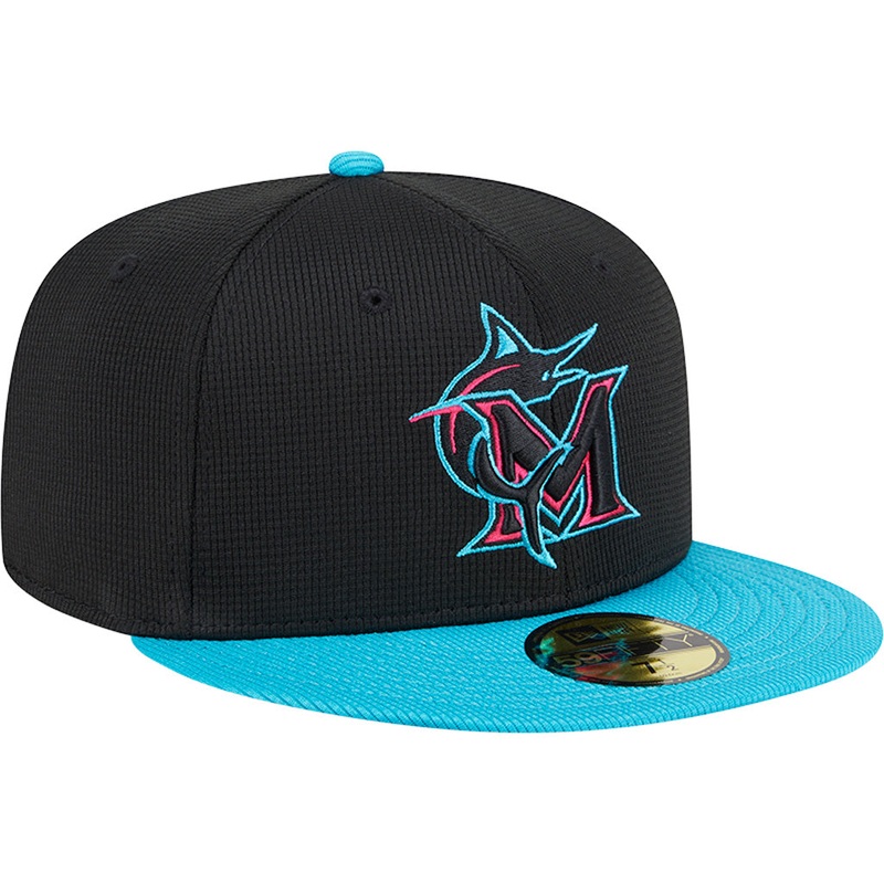 MLB Miami Marlins New Era 2025 City Connect Batting Practice 59FIFTY Fitted Hat – Black