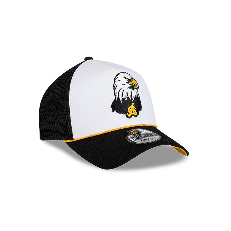 Aguilas Cibaenas New Era 9FORTY A-Frame Adjustable Hat – White/Black/Gold
