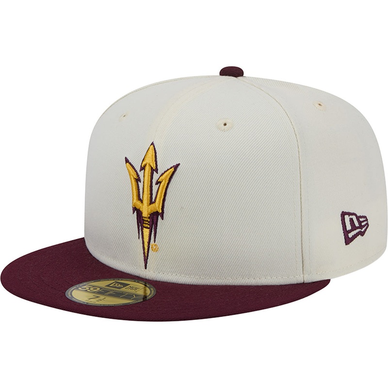 NCAA Arizona State Sun Devils New Era Two-Tone Chrome OTC 59FIFTY Fitted Hat – Chrome