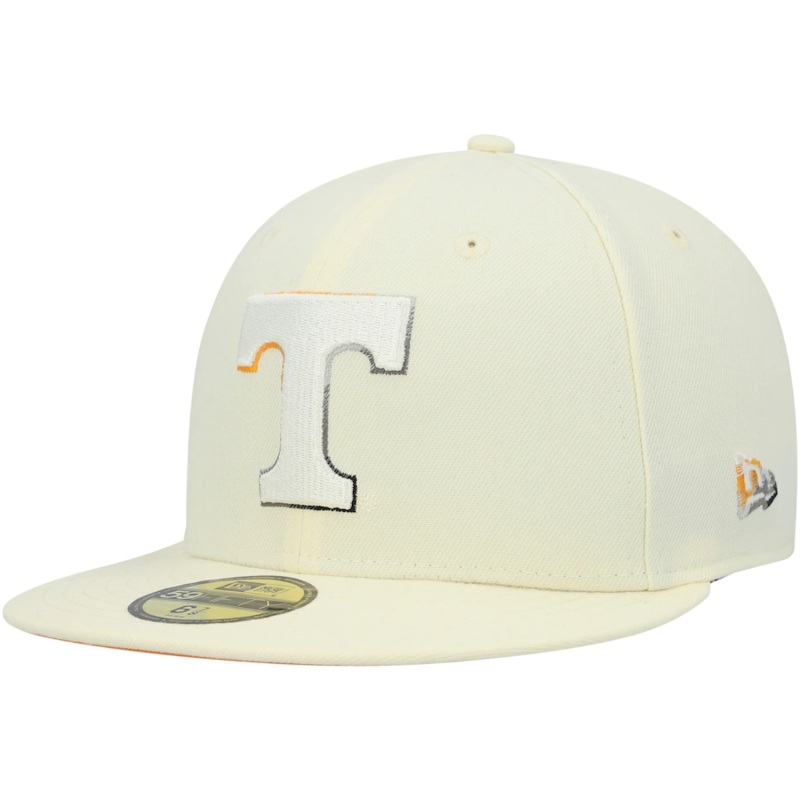 New Era Tennessee Volunteers Cream Chrome Color Dim 2022 59FIFTY Fitted Hat