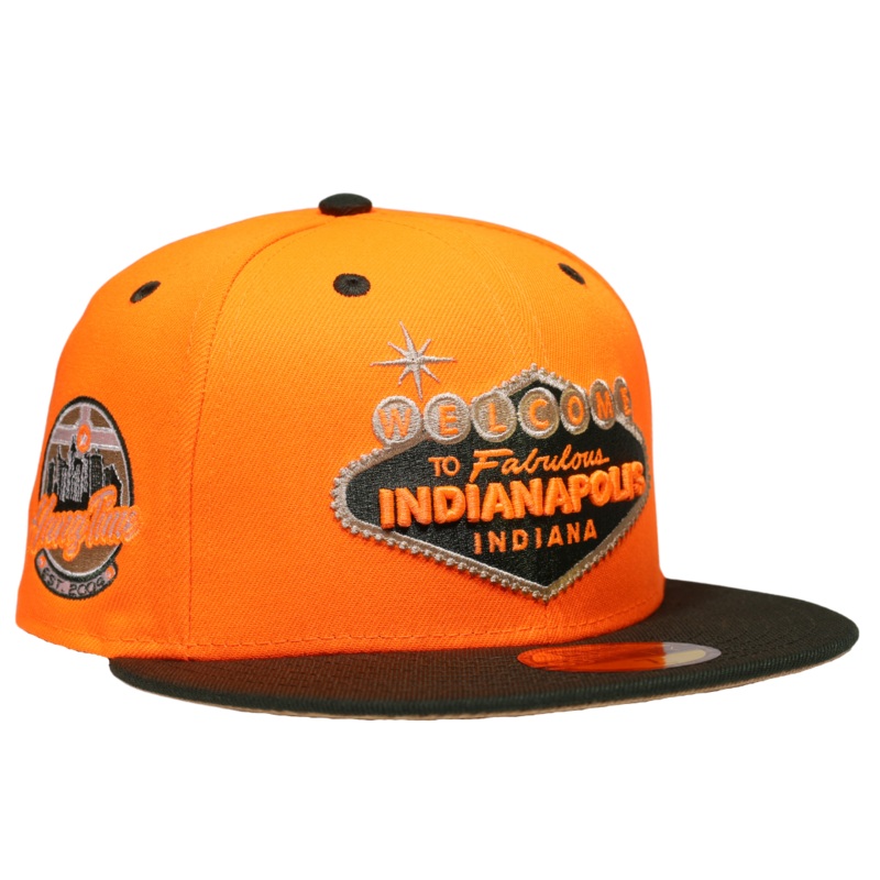 New Era Welcome to Indianapolis Indy Hangtime City Orange/Black  59FIFTY Fitted Hat