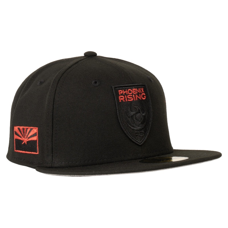 Phoenix Rising New Era Metallic Red 59FIFTY Fitted Hat – Black