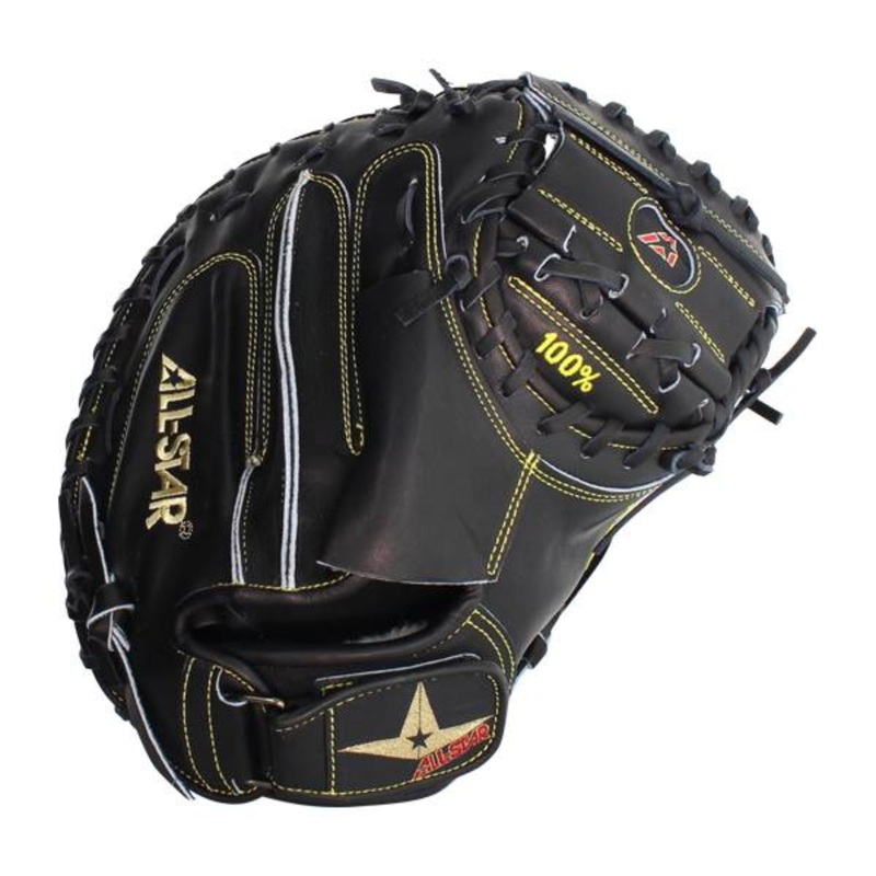 All-Star Pro Elite 33.5″ Solid Black Catchers Mitt – (CM3000SBK-1)