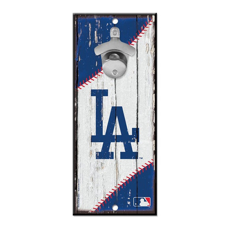 MLB Los Angeles Dodgers WinCraft 5″ x 12″ Bottle Opener Sign – White