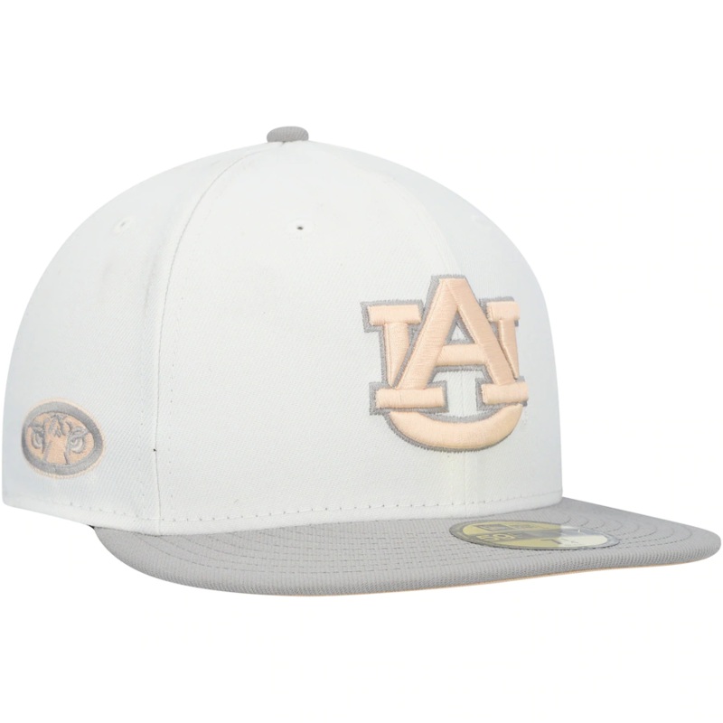 New Era Auburn Tigers White/Gray Neutral Apricot 59FIFTY Fitted Hat
