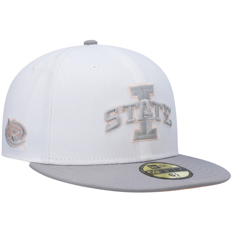 New Era Iowa State Cyclones White/Gray Neutral Apricot 59FIFTY Fitted Hat