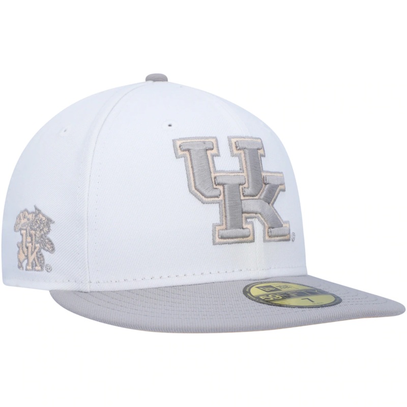 New Era Kentucky Wildcats White/Gray Neutral Apricot 59FIFTY Fitted Hat