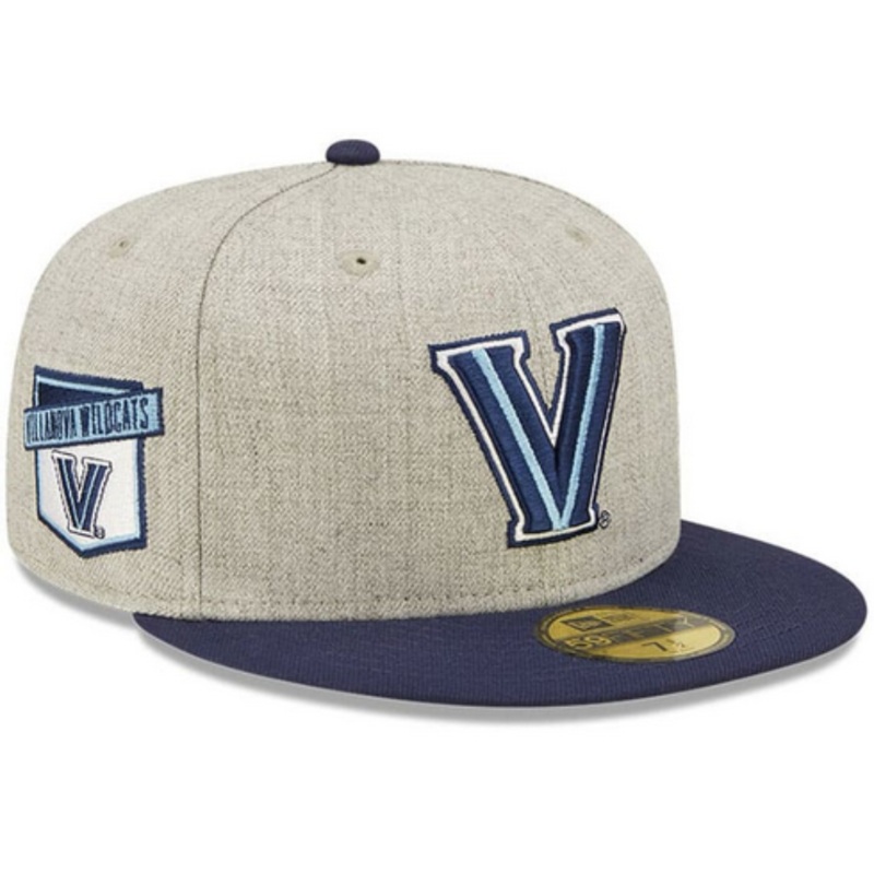 New Era Villanova Wildcats Grey Heather Patch 59FIFTY Fitted Hat