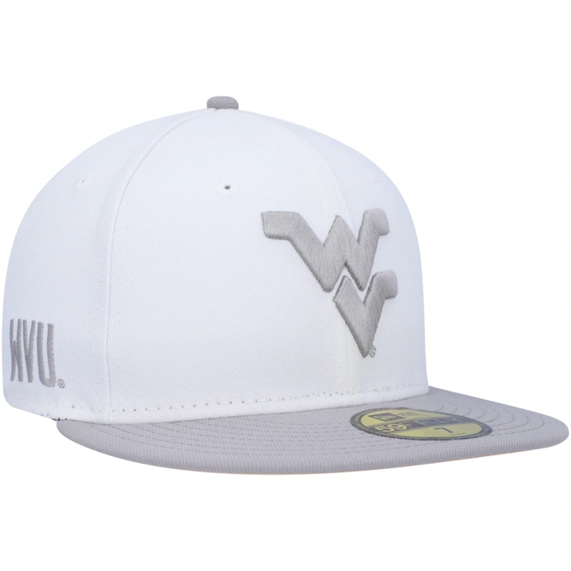 New Era West Virginia Mountaineers White/Gray Neutral Apricot 59FIFTY Fitted Hat