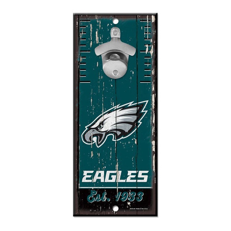 NFL Philadelphia Eagles WinCraft 5″ x 12″ Bottle Opener Sign – Green
