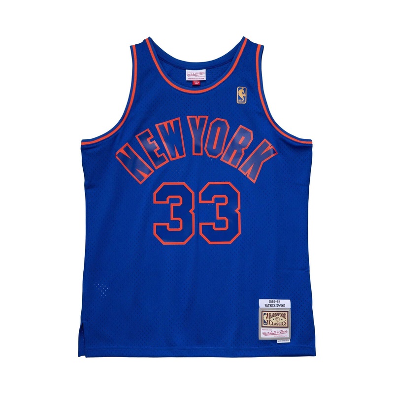 NBA New York Knicks Patrick Ewing Mitchell & Ness Hardwood Classics 1996 Retro Swingman Jersey