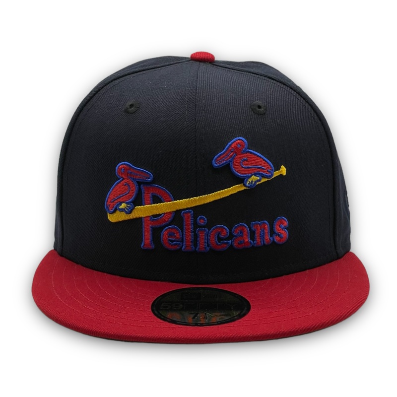New Era New Orleans Pelicans 1942 Jersey Front Navy/Red 59FIFTY Fitted Hat
