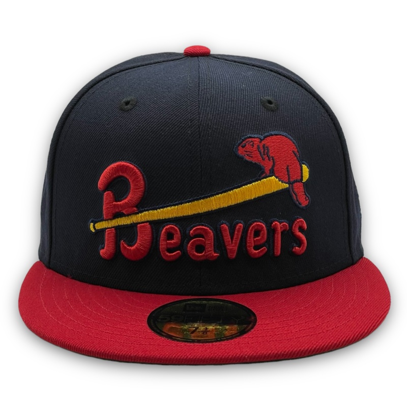 New Era Portland Beavers 1956 Jersey Front Navy/Red 59FIFTY Fitted Hat