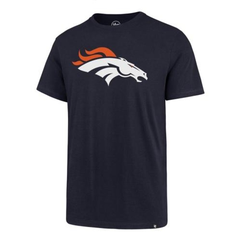 NFL Denver Broncos ’47 Logo Imprint Super Rival T-Shirt – Navy