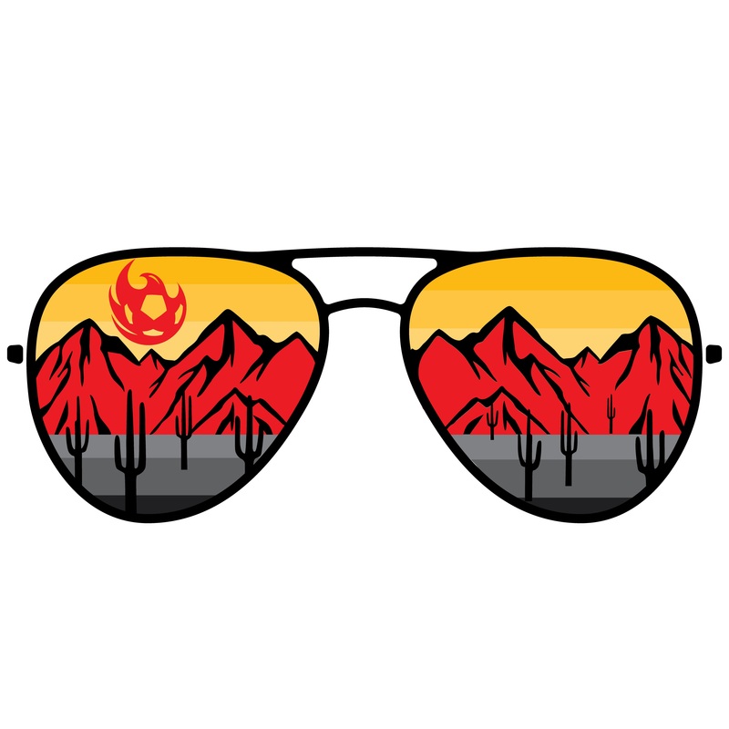 Phoenix Rising 1.5″ x 3.5″ Sunglasses Sticker